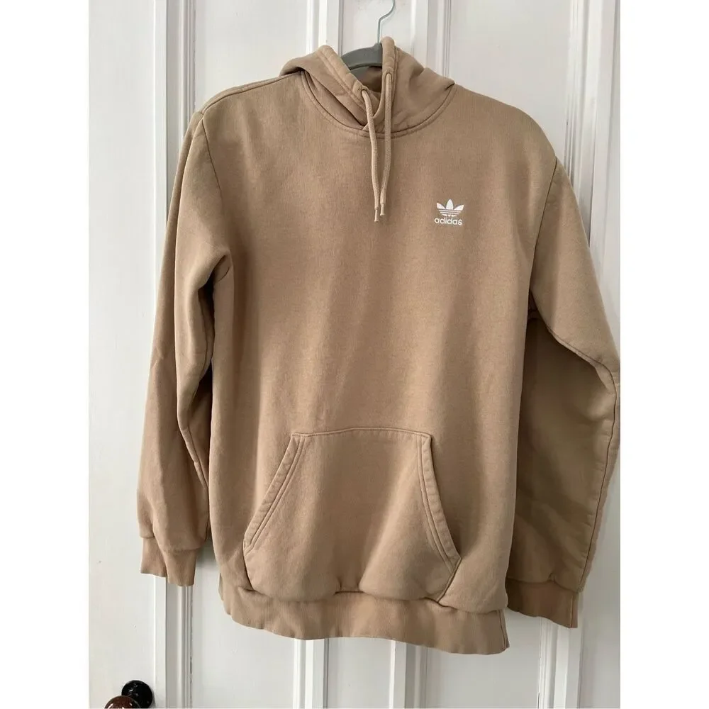 Adidas Primegreen tan hoodie logo pullover men's sweatshirt S